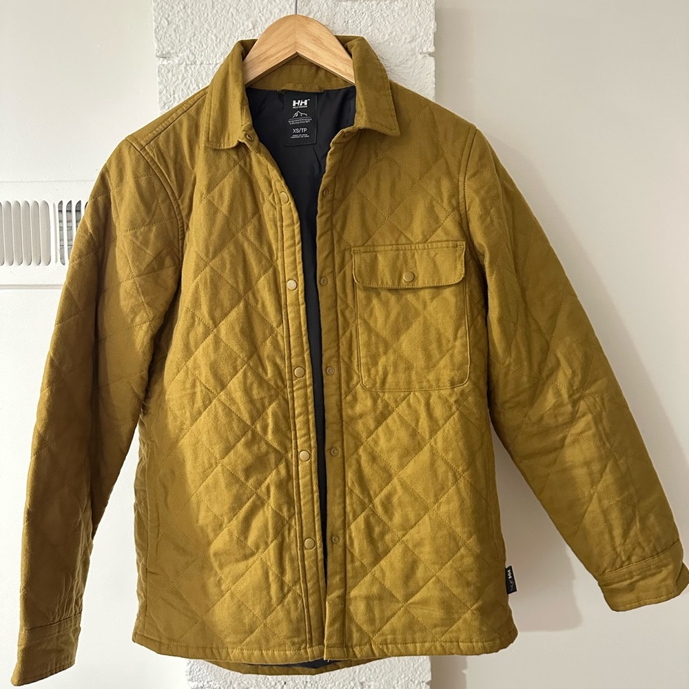 NWOT Helly Hansen Gold Quilted Utility Jacket